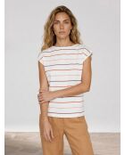 Fidela Matrosen-T-Shirt aus Baumwolle in Ecru
