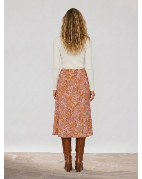 Gonna midi Ruiz con stampa fantasia multicolor