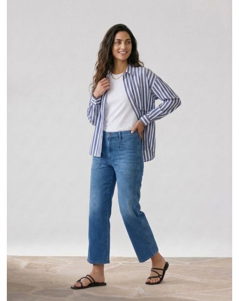 Jean wide-leg Georgia bleu