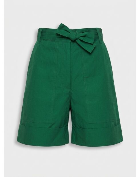Dschungelgrüne Mano-Popelin-Shorts