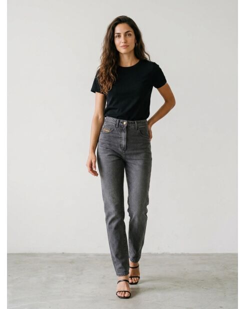 Schwarze gerade Jeans