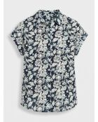 Chemise Larissa ajourée vert/multicolore