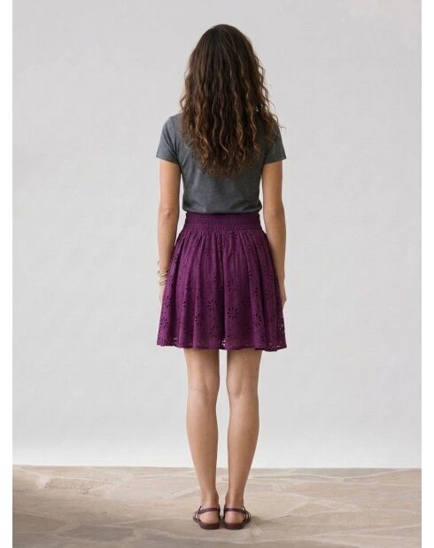 Jupe Epaline ajourée violette
