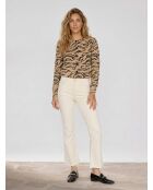 Flare The Kick Cropped Jeans aus Biobaumwollmischung in Ecru