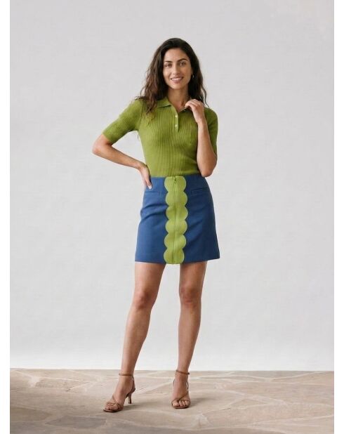 Blauw/groene Jada-rok