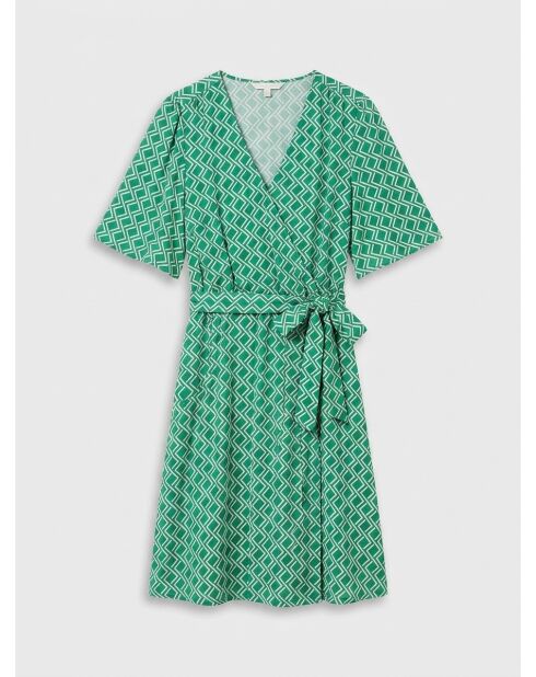Rmarilou jurk met chlorofylle geometrische print