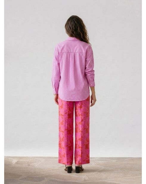 Clony Hemd in Fuchsia/Ecru
