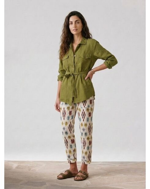 Matcha-Jacke zum Valentinstag aus 100% Leinen