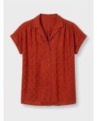 Mit Paprikapalmen bedruckte Bluse Dinais