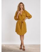 Alice senfgelbes Kleid aus 100% Leinen