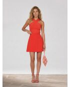 Jupe en toile double corail