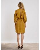 Alice senfgelbes Kleid aus 100% Leinen