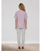 Violettes Hemd aus 100% Leinen Calix