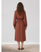 Braunes bedrucktes Kleid Yazzi