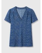 T-Shirt Cindy imprimé fantaisie marine