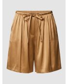 Short 100% Soie plissé doré