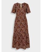 Robe longue Joy bordeaux