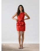 Tess rot/orangefarbenes Kleid