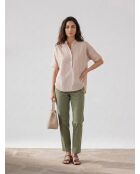 Beige blouse met krijtstreep Bianca