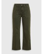 Jean wide-leg Georgia vert forêt