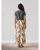 Geric flame olijfkleurige rok
