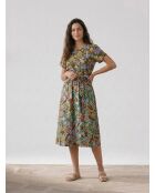 Ricou mehrfarbiges Kleid mit Blumendruck