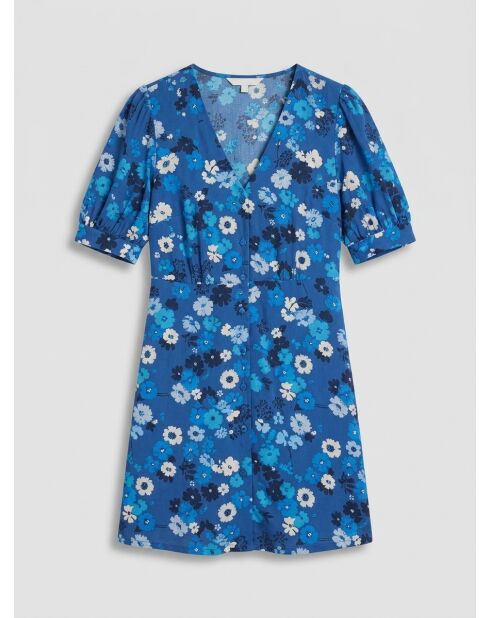 Blaues bedrucktes Kleid Vivienne