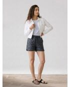 Veste en Jean crop blanche