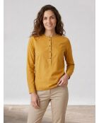 Blouse en Coton & Soie Cannes jaune