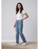 Jean 501 Crop coupe droite bleu