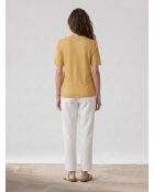 Camiseta Ariba 100% lino y lino en beige