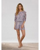 Blouse manches fantaisies imprimée multicolore