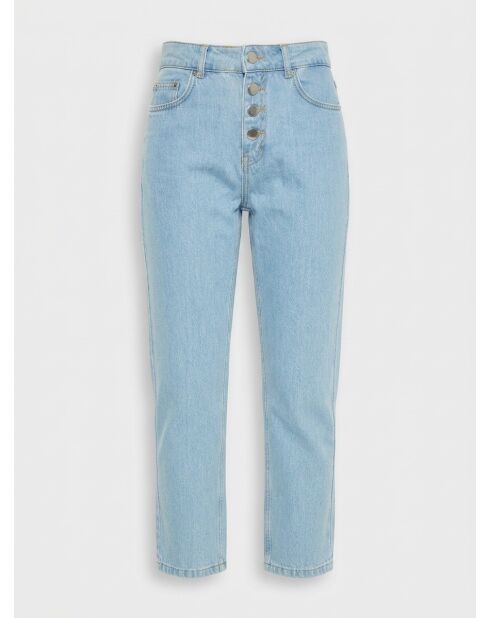 Jean en Coton Bio Capri boutons bleu clair