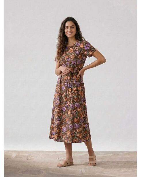 Ricou mehrfarbiges Kleid mit Blumendruck