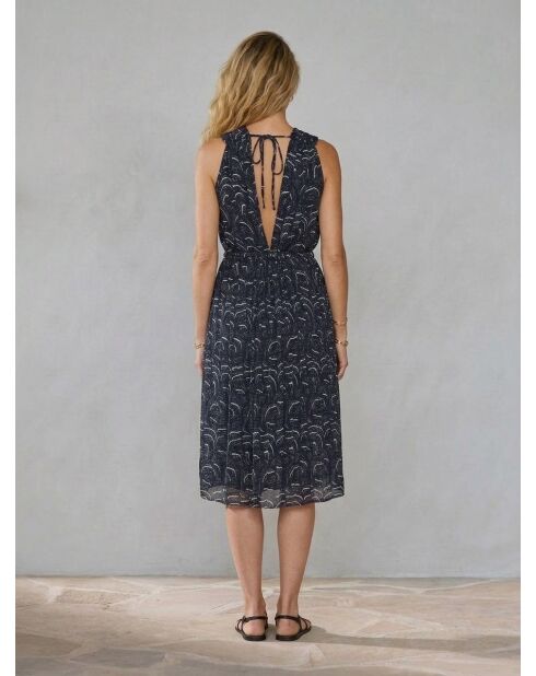 Vestido azul ondulado Josepha