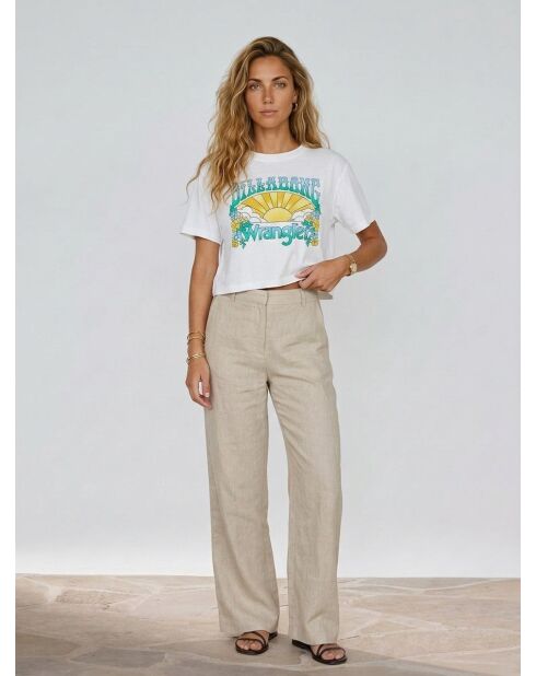 T-Shirt Billabong x Wrangler Made It blanc