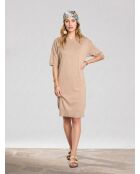 Beiges Car-Pulloverkleid