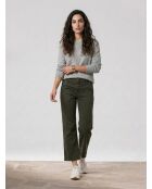 Jean wide-leg Georgia vert forêt