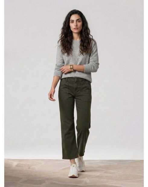Jean wide-leg Georgia vert forêt