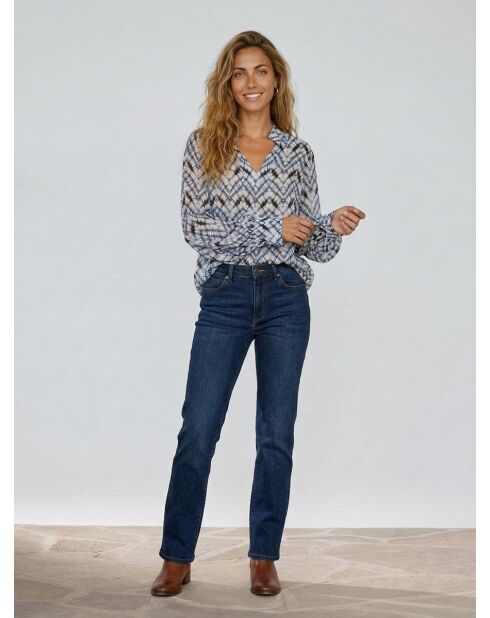 Blusa Mia índigo/crudo
