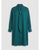 Mittelgrünes Krawattenkleid Brama