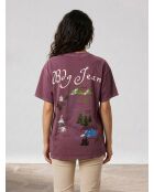 T-Shirt Dad With Map imprimé violet