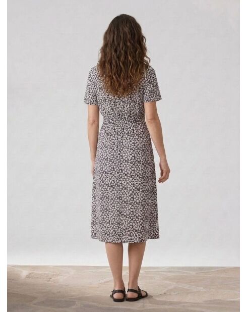 Martin Kleid mit elfenbeinfarbenem Fantasy-Print