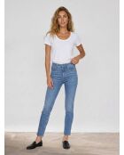 Blaue High Five Slim-Jeans mit hoher Taille