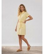 Gelbes Popeline-Kleid aus Mikro-Biobaumwolle