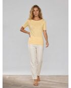 T-Shirt col bateau jaune