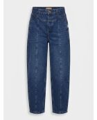 Mittelblaue Damenjeans aus schwerer Baumwolle