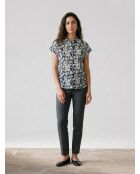 Chemise Larissa ajourée vert/multicolore