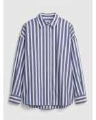 Blaue Jeans mit weitem Bein Georgia