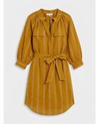 Alice senfgelbes Kleid aus 100% Leinen